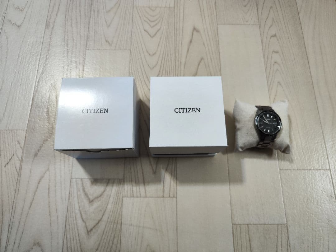 【23年購入美品】シチズン アテッサ CB3030-76E 電波ソーラー チタン