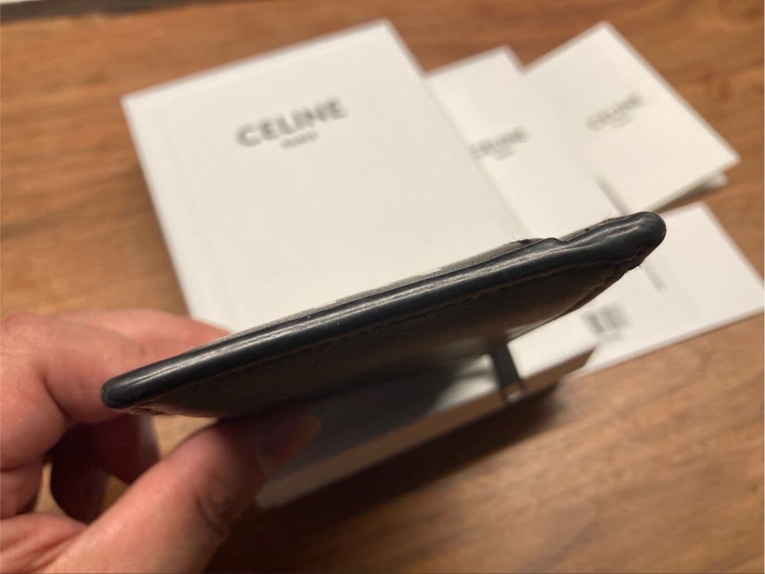CELINEジップカードホルダー ブラック　セリーヌ　ケース