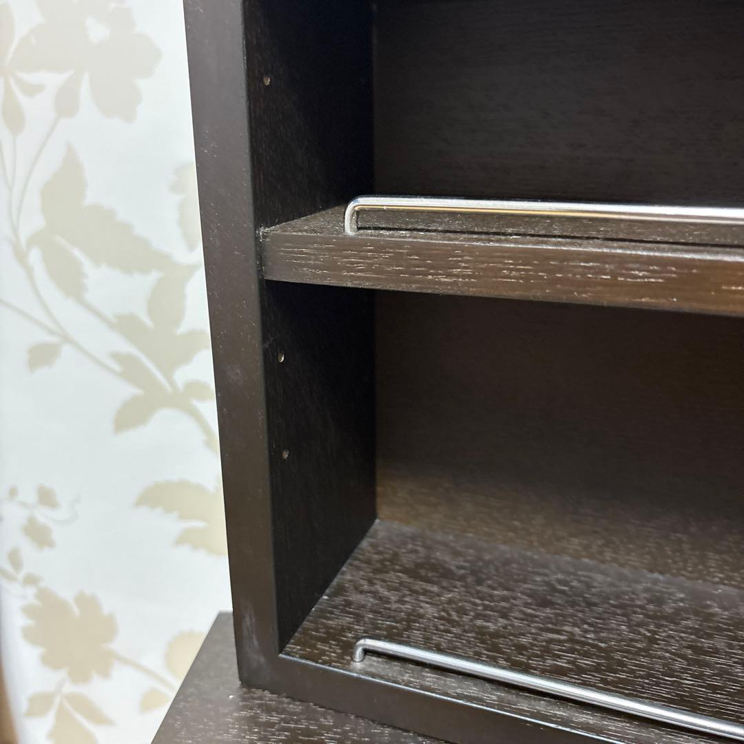 無印良品 壁に付けられる家具 廃盤 棚 箱 3段 ウォールナット