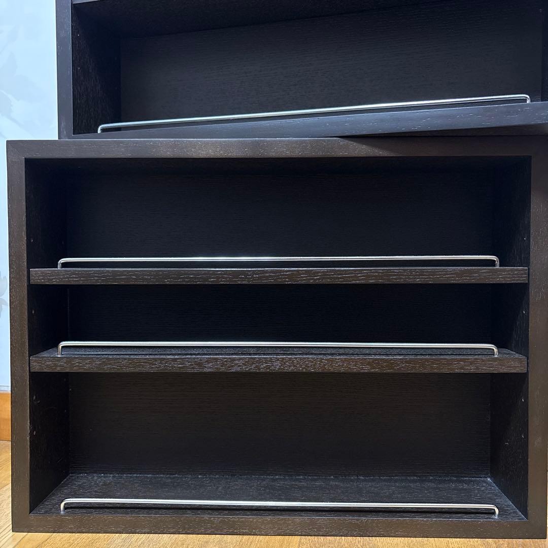 無印良品 壁に付けられる家具 廃盤 棚 箱 3段 ウォールナット