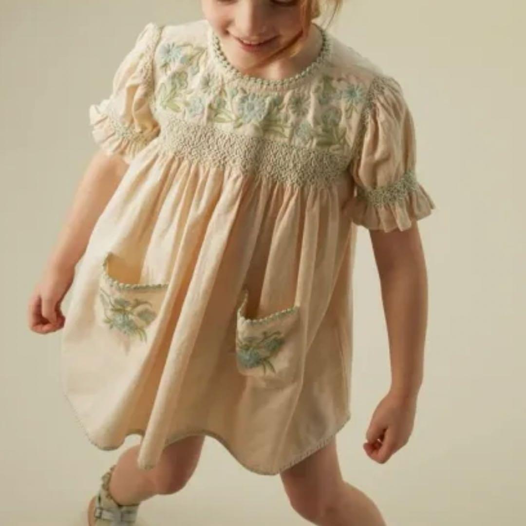 Apolina Dora Dress / Milk（size：3-5y）