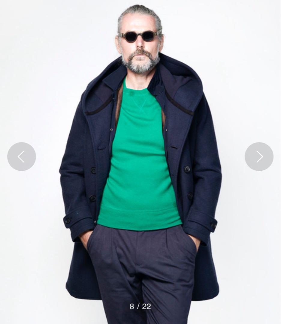 ジャケット・アウター junhashimoto SHAWL HOODED COAT BLACK
