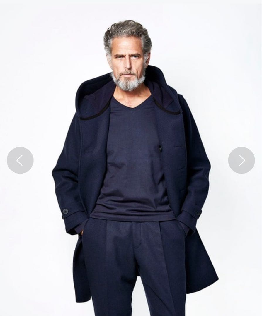 ジャケット・アウター junhashimoto SHAWL HOODED COAT BLACK
