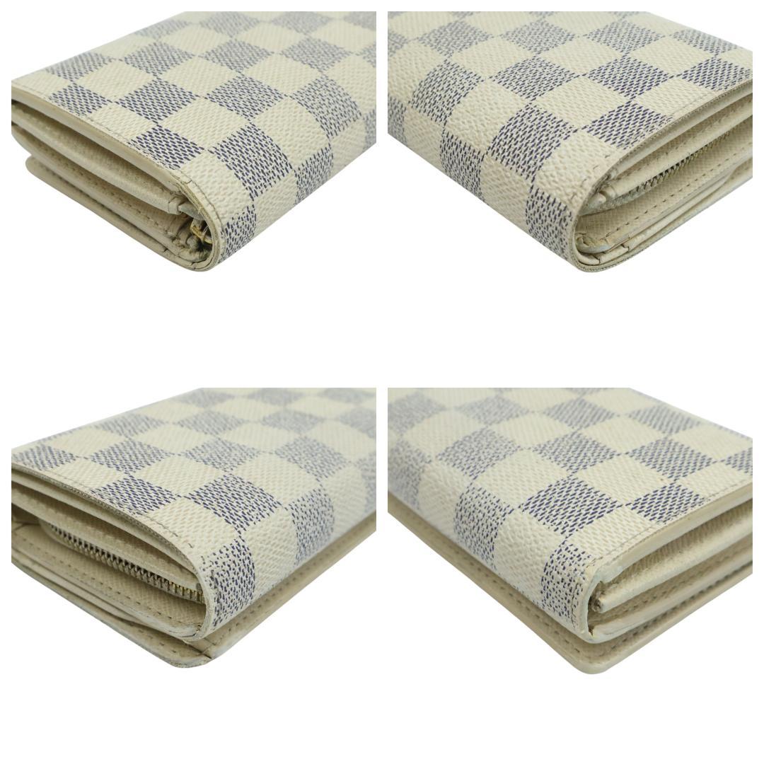 美品 ルイヴィトン 二つ折り財布 ダミエ アズール トレゾール N61744