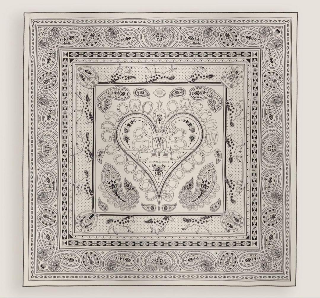 【新品未使用】HERMES カシシル シュヴァル・ドゥ・クール・バンダナ