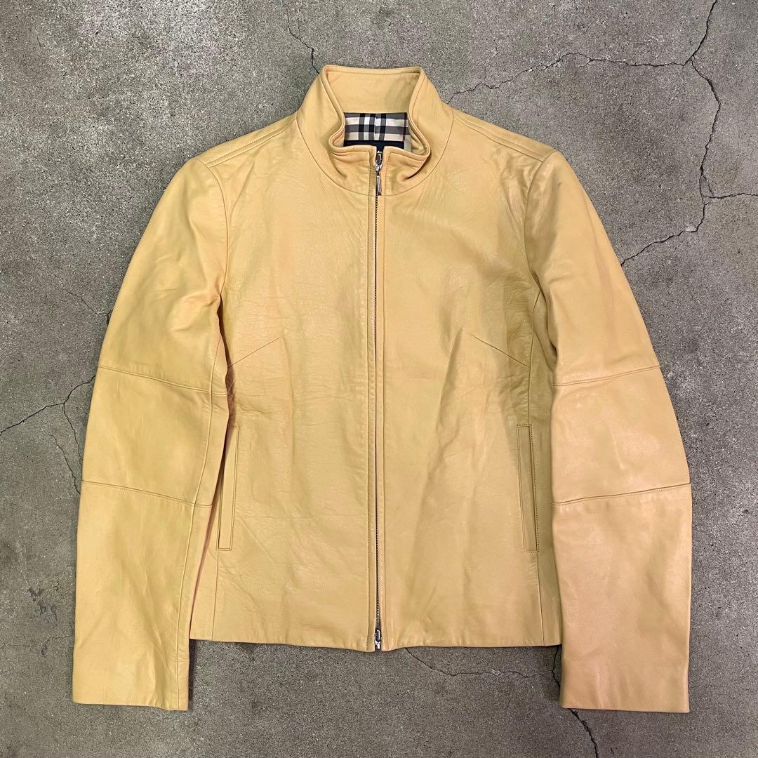 BURBERRY LONDON ラムレザー ジャケット ノバチェック