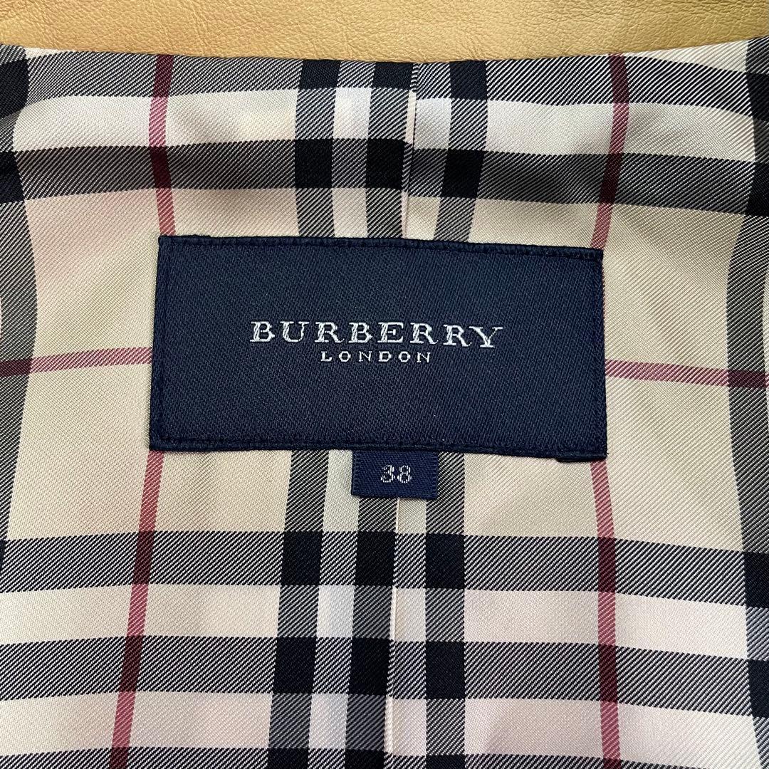 BURBERRY LONDON ラムレザー ジャケット ノバチェック