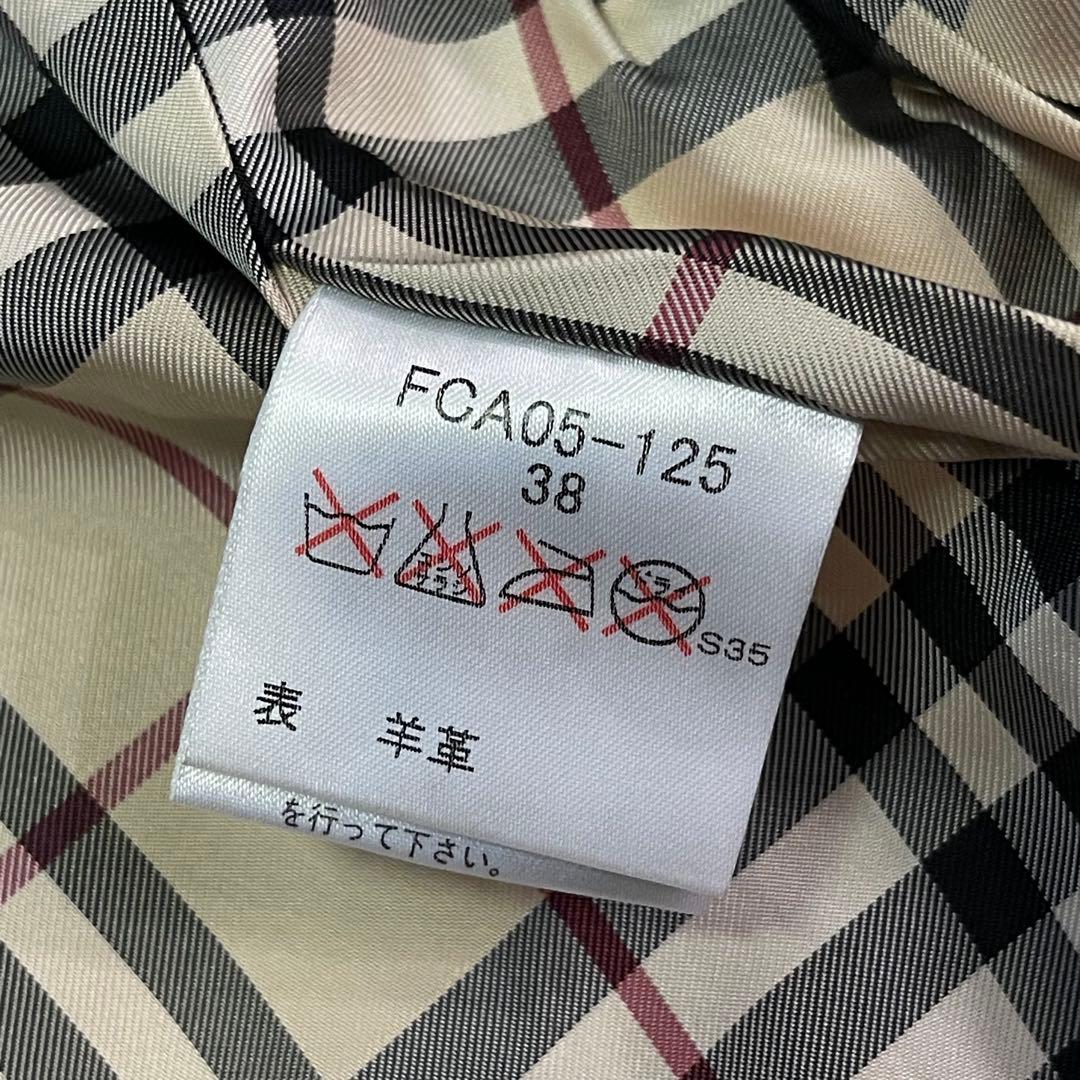 BURBERRY LONDON ラムレザー ジャケット ノバチェック