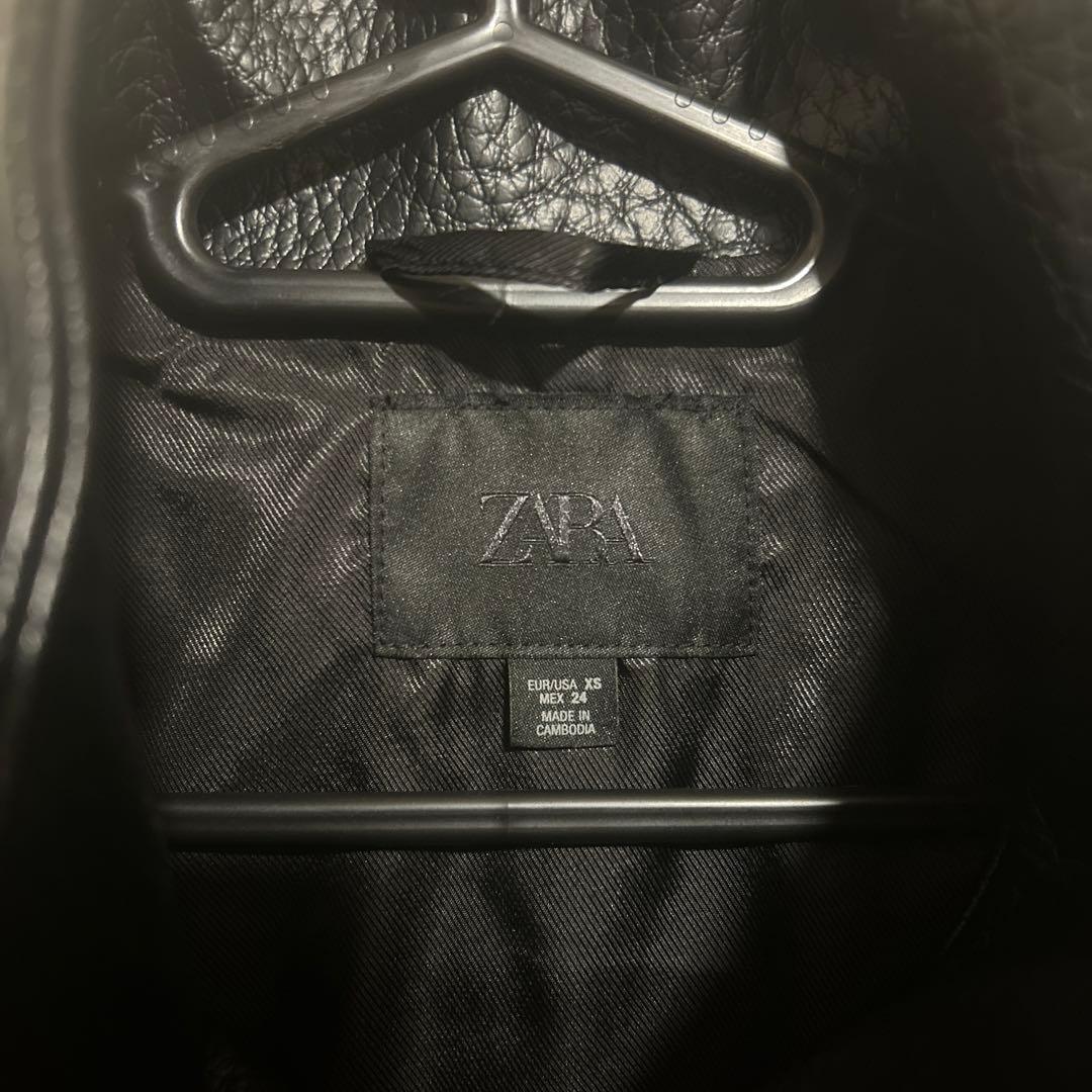 ZARA フェイクレザージャケット タグ有り XS ザラ