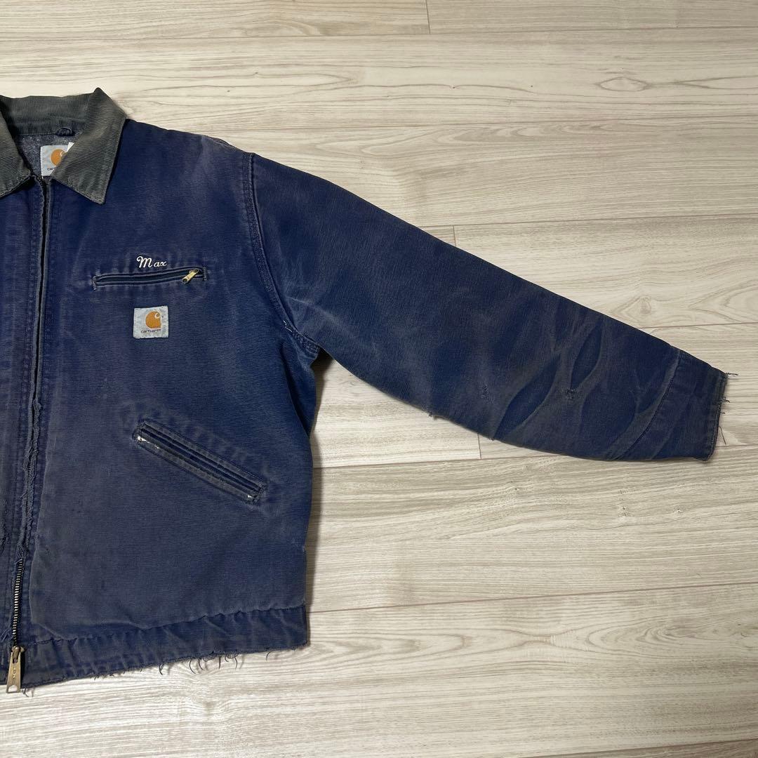 80s Carhartt カーハートデトロイトジャケットUSA製ブルーネイビー
