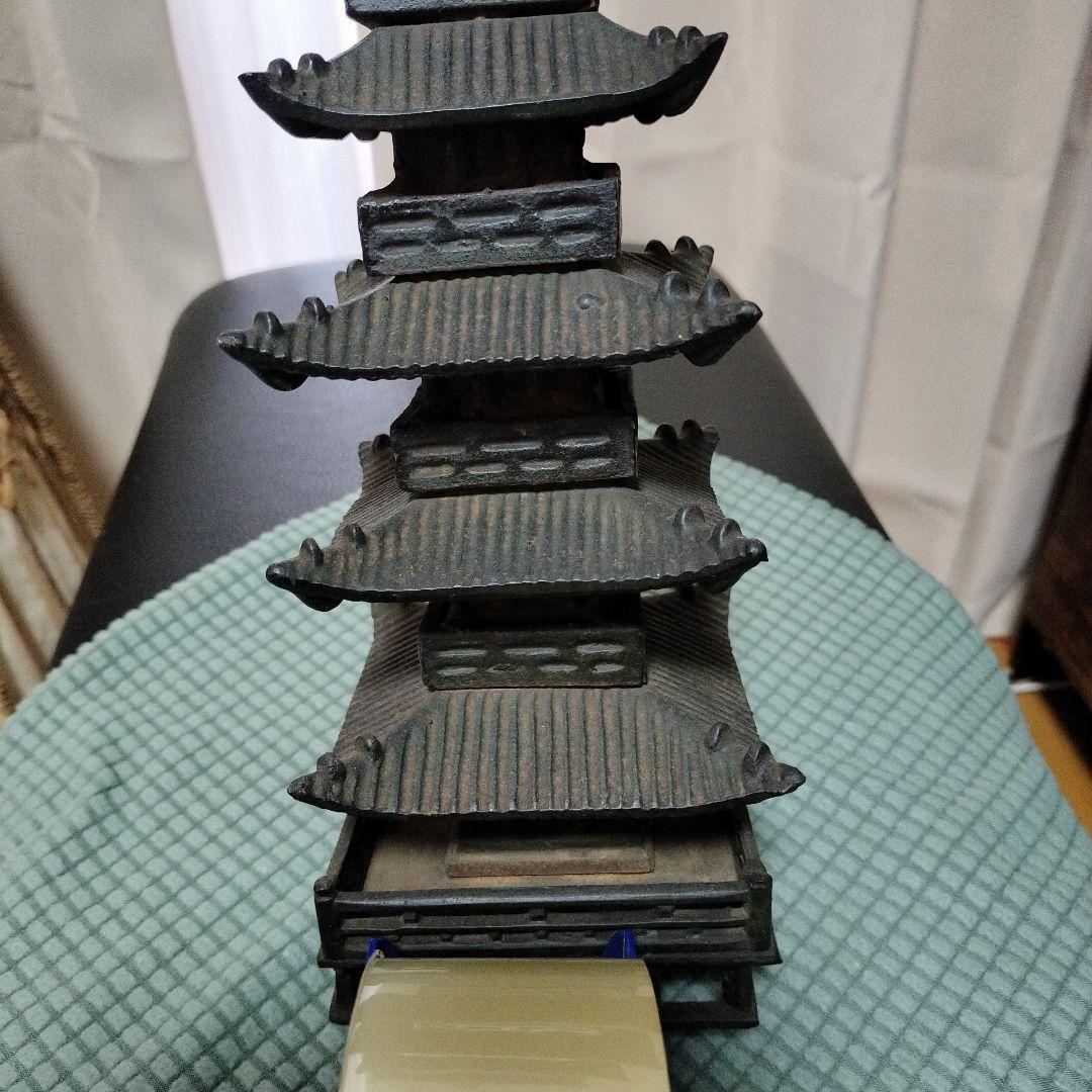お宝?骨董 鋳鉄製 五重塔 約35cm作者不明