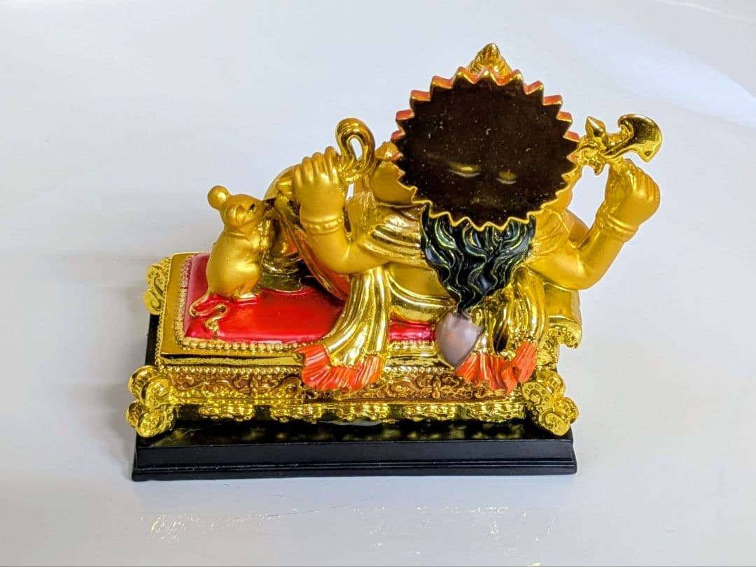 タイの黄金ガネーシャ像 願望成就 知恵の神 ヨガ 金運 商売繁盛