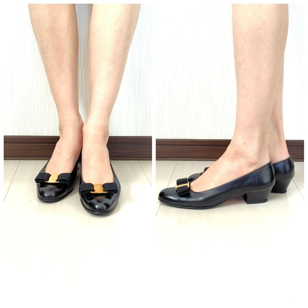 ✨️腕利き職人のリペア済✨️良品【フェラガモ】 ヴァラ パンプス 黒