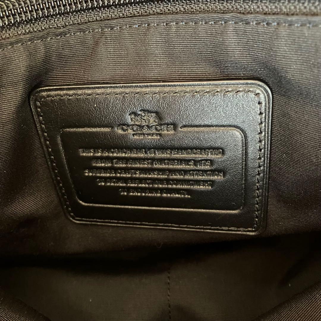 COACH（コーチ）メンズ メッセンジャーバッグ ナイロン×レザー ブルー