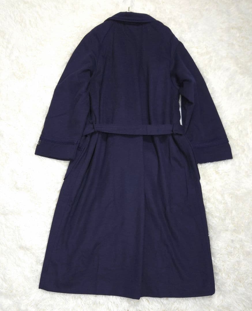 美品 BURBERRY XL カシミヤ混 ガウン コート ロング ノバチェック