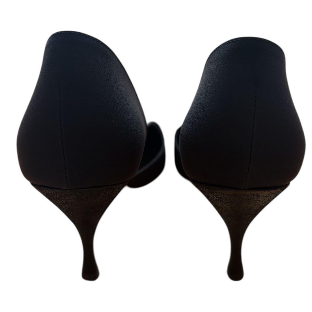 CHANEL カメリア　ハイヒール　リボン　34C 21-22cm相当