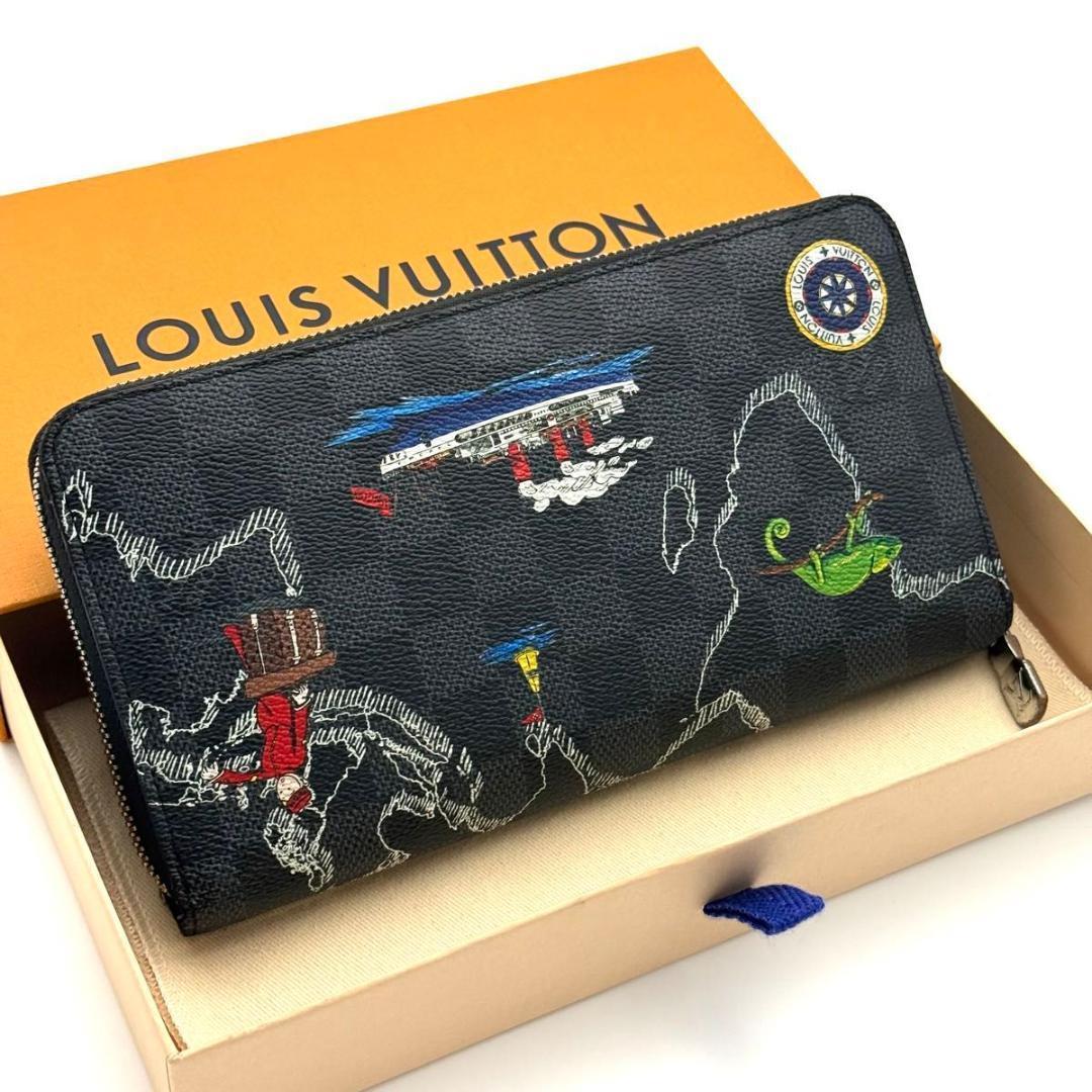 【最高級美品】ルイヴィトン ダミエグラフィット ジッピーオーガナイザー マップ