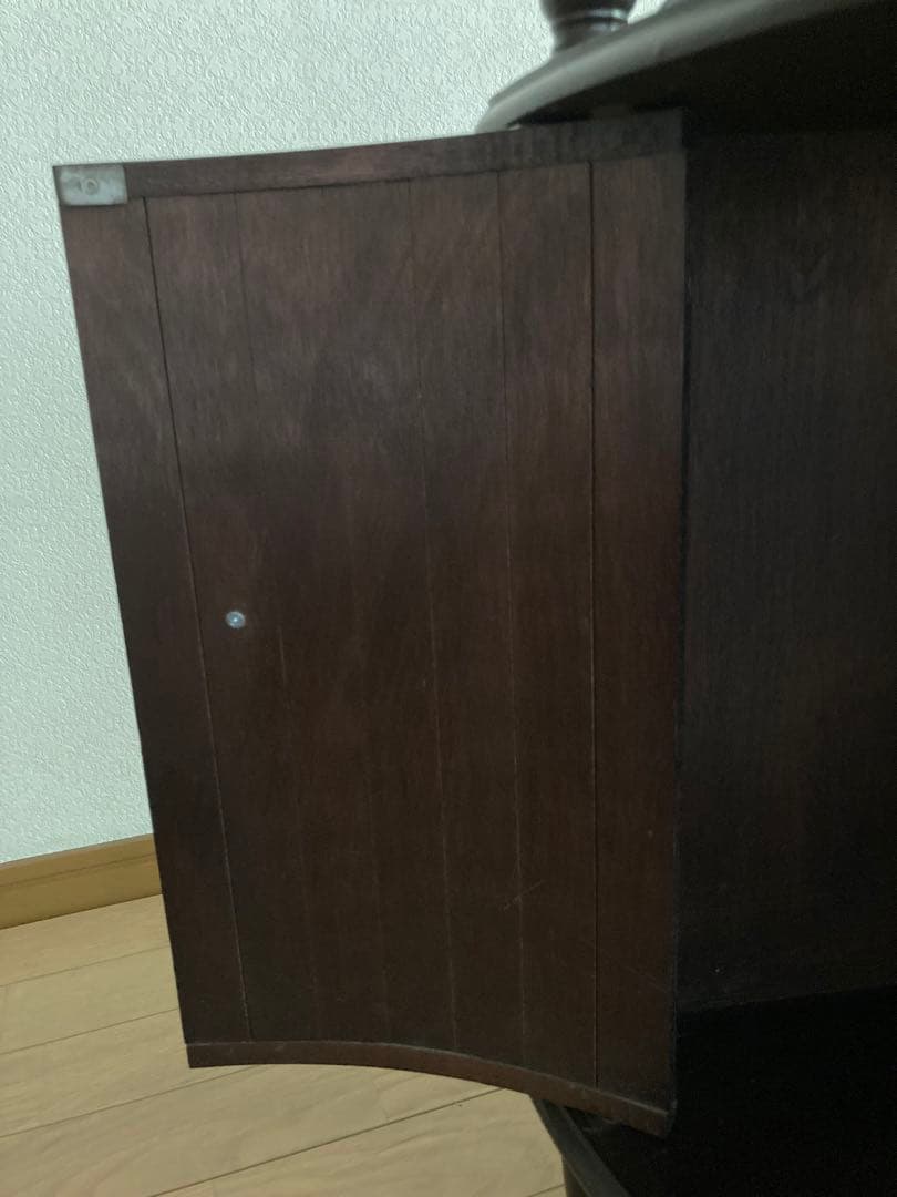 コーナーラック 木製 2段 アンティーク レトロ ブラウン シェルフ