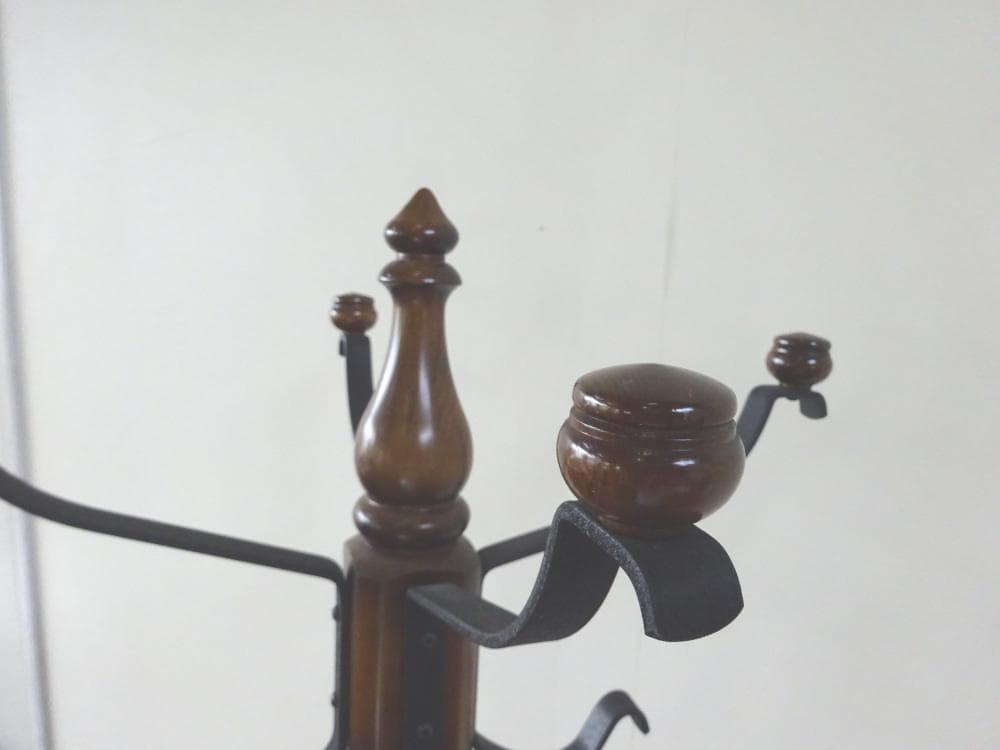 カリモク　コロニアル　ポールハンガー　ハンガーラック　帽子掛け　美品