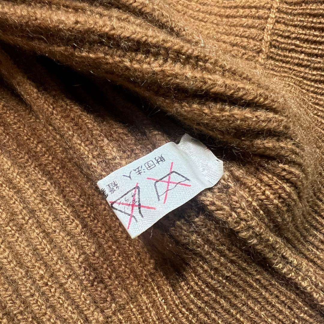 【極上品】JOHN LAING 肉厚カシミヤ100%カーディガン キャメル42