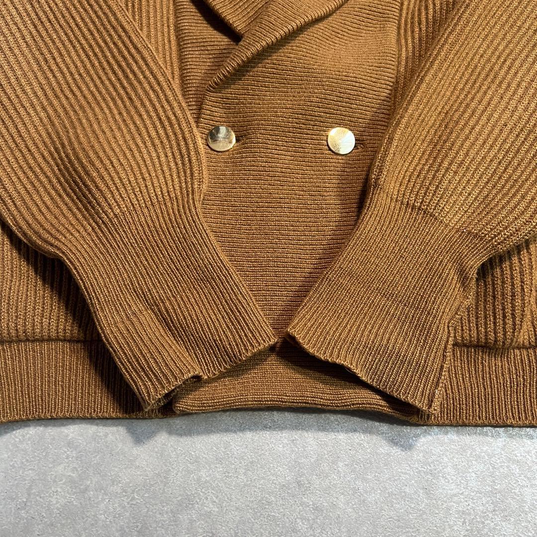 【極上品】JOHN LAING 肉厚カシミヤ100%カーディガン キャメル42