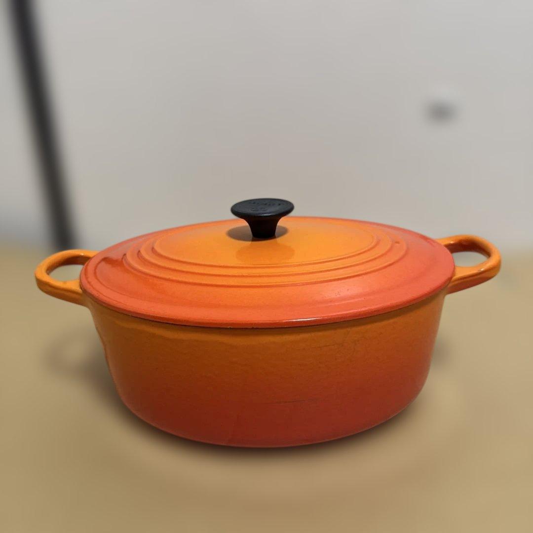 LE CREUSET オレンジ 両手鍋 25cm