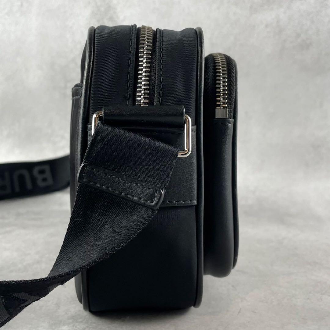 【大人気】BURBERRY ボディバッグ クロスボディ ウエストポーチ ロゴ 黒