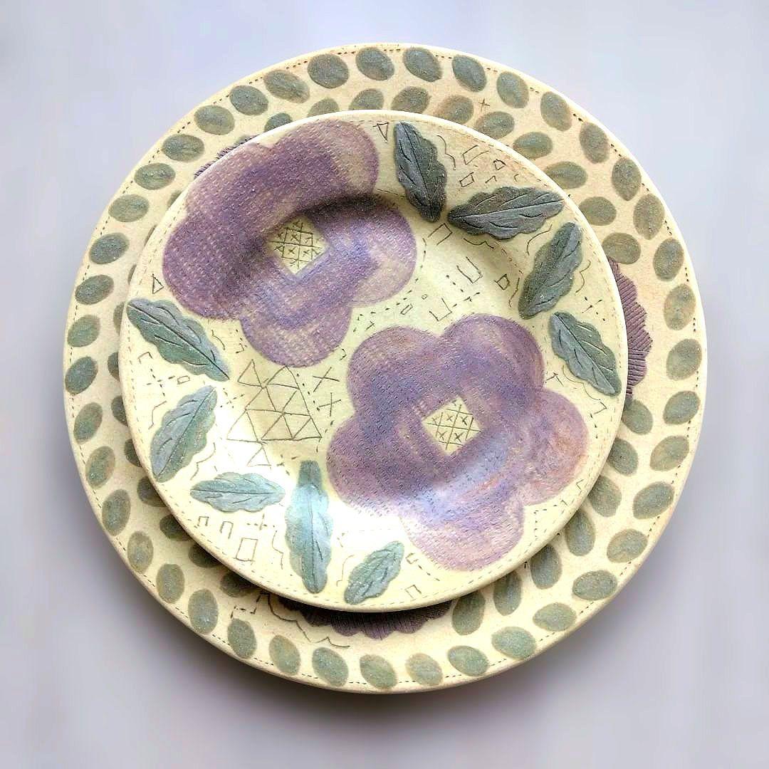 ☆新品☆bonoho 佐藤尚理　丸皿2枚セット
