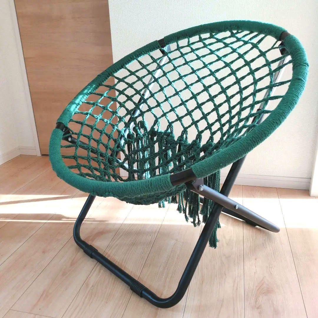 【良品】a.depecheアデペシュハンモック フォールディングチェア グリーン