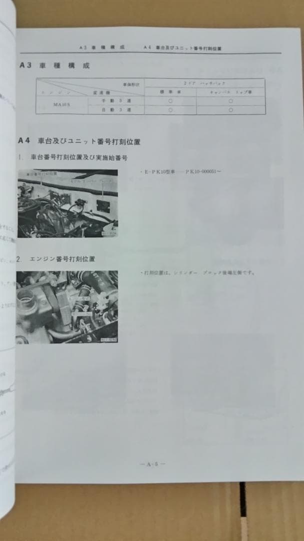 PK10 パオ 整備要領書 未使用新品