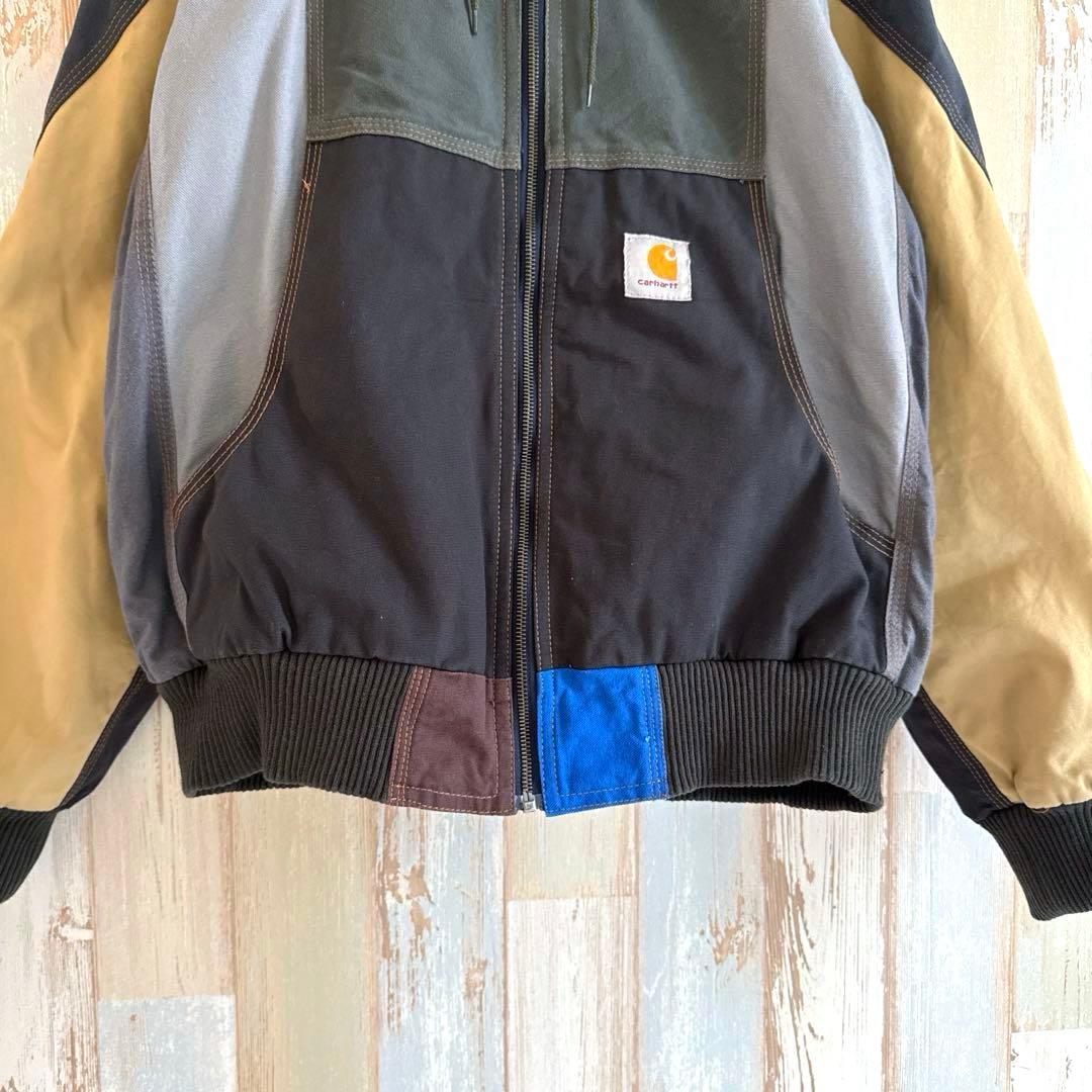 希少美品 carharttリメイク L-XL相当アクティブジャケットダック一点物