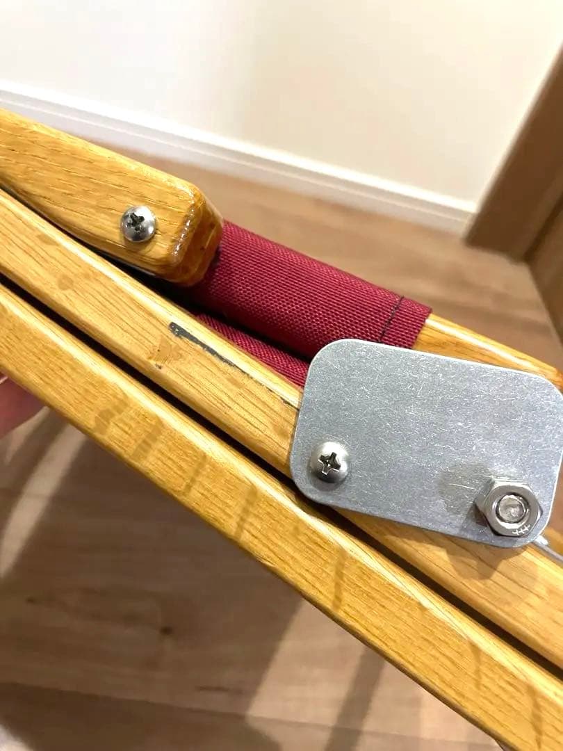 Kermit Chair バーガンディ アメリカ製オーク収納袋付き