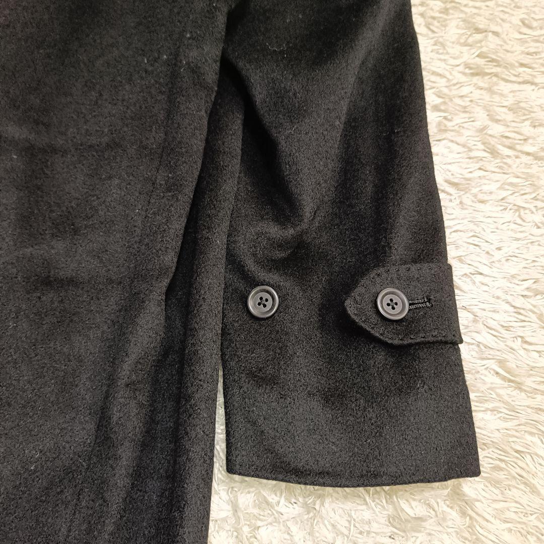 【美品】五大陸 カシミヤ100% ステンカラー ロングコート 比翼仕立て XL