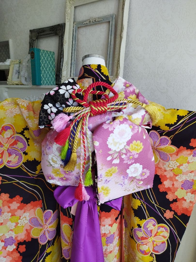 専用です☆アンティーク大正浪漫☆黒地に捻り梅の着物単品