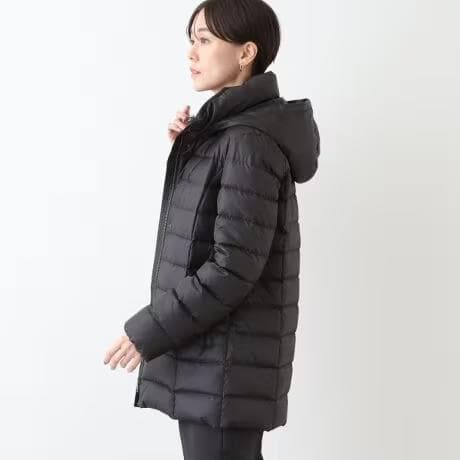 24AW 美品インディヴィ【洗える／撥水】ミドル丈ウォッシャブルダウンコート