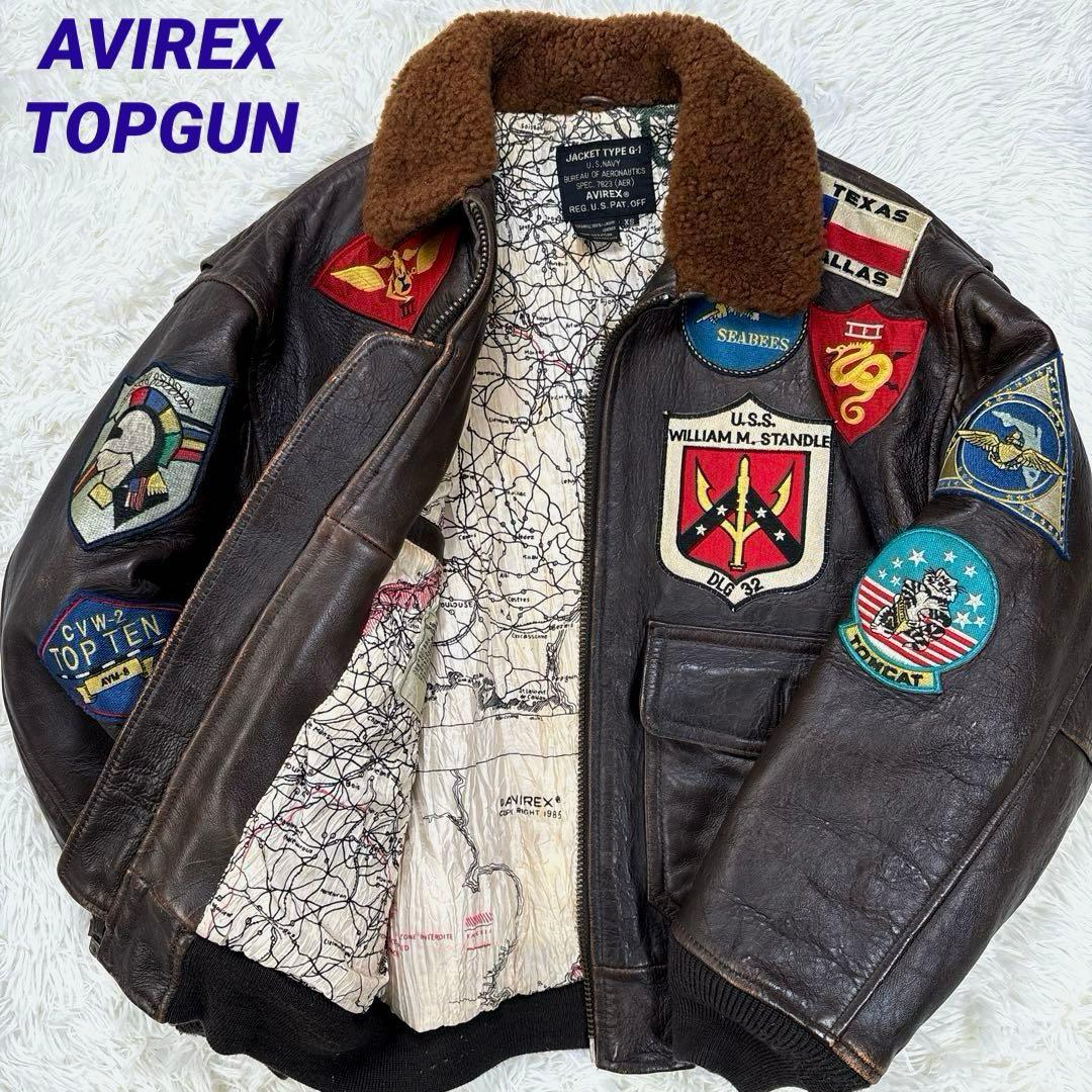 ✨希少・トップガン✨アヴィレックス　G-1 フライトジャケット　レザー　初期