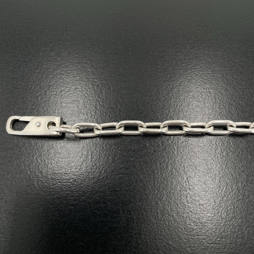 オールドグッチ IDプレート オーバルチェーン ブレスレット シルバー　y2k