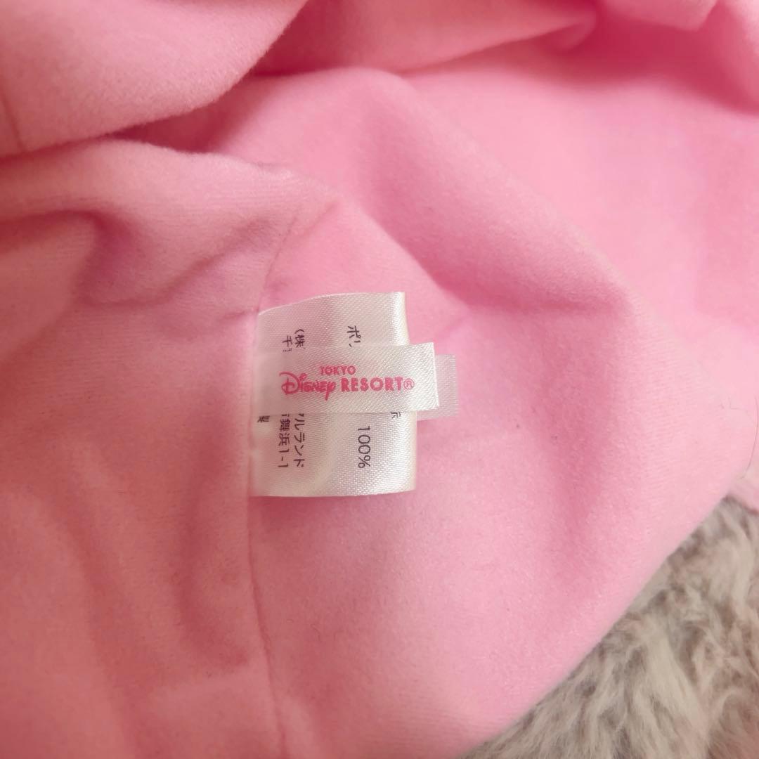 【美品】ディズニー ヒョウ柄 マフラーキャップ ピンク