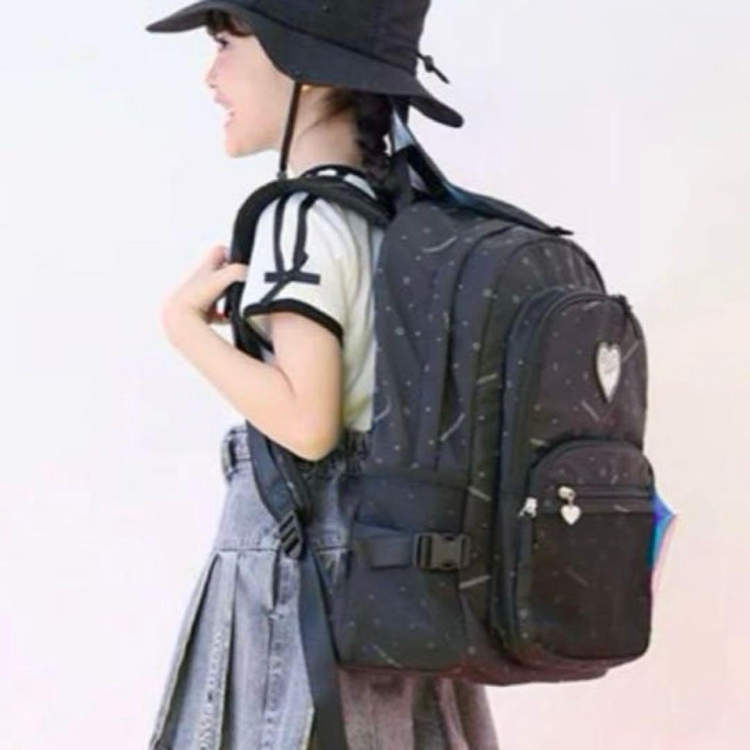 メゾピアノ 【容量約23L】ポーチつきナイロンリュック大