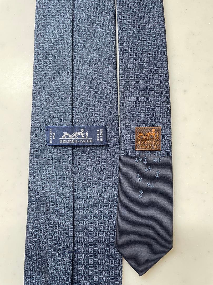 【HERMES】エルメス H柄 ネクタイ