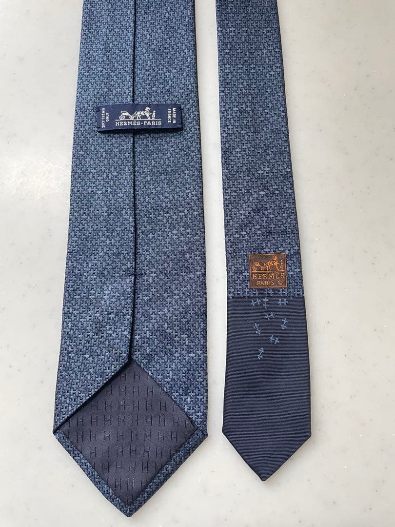 【HERMES】エルメス H柄 ネクタイ