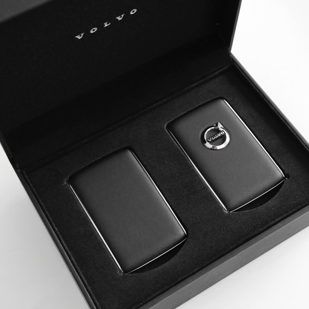 純正 VOLVO ボルボ 本革 キーフォブシェル チャコール 新品未使用