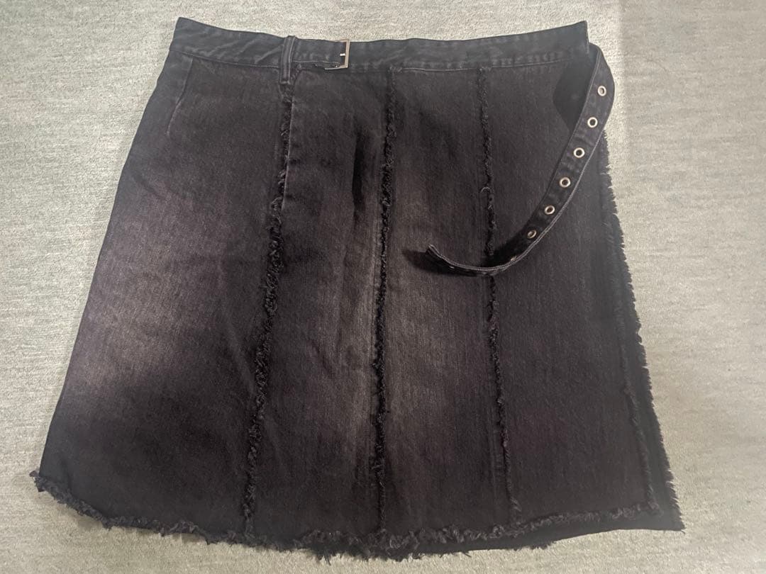 【GRANCY】Fringedesign Denim Skirt M