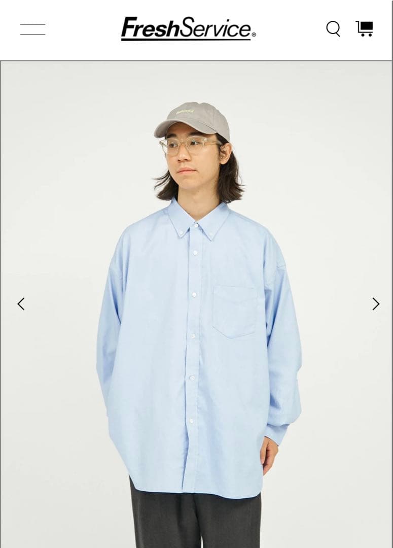 【新品】 FreshService オックスフォードシャツ　ブルー