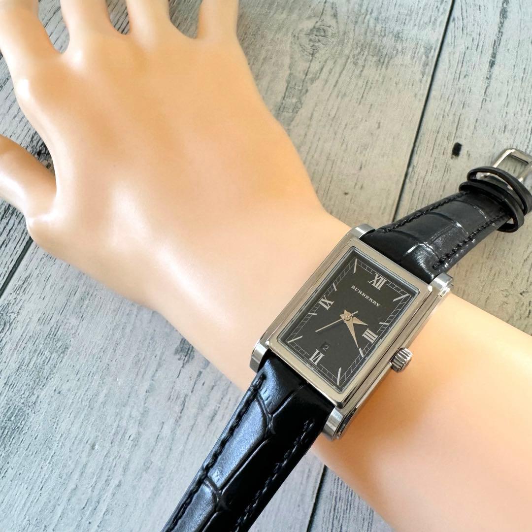 【美品】BURBERRY バーバリー BU1451 腕時計 レクタンギュラ