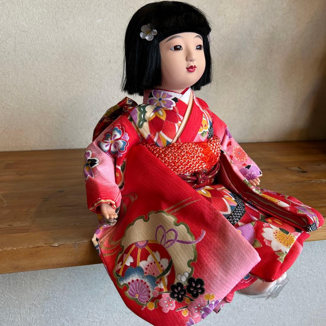 【新品】市松人形　手足を自由に動かせる　座り