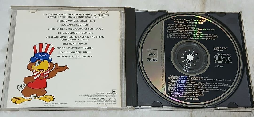 希少　1984年ロサンゼルスオリンピック公式音楽CD　ソニー