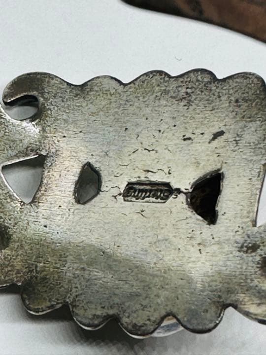 ヴィンテージ STERLING silver ネイティブバングル ®️634