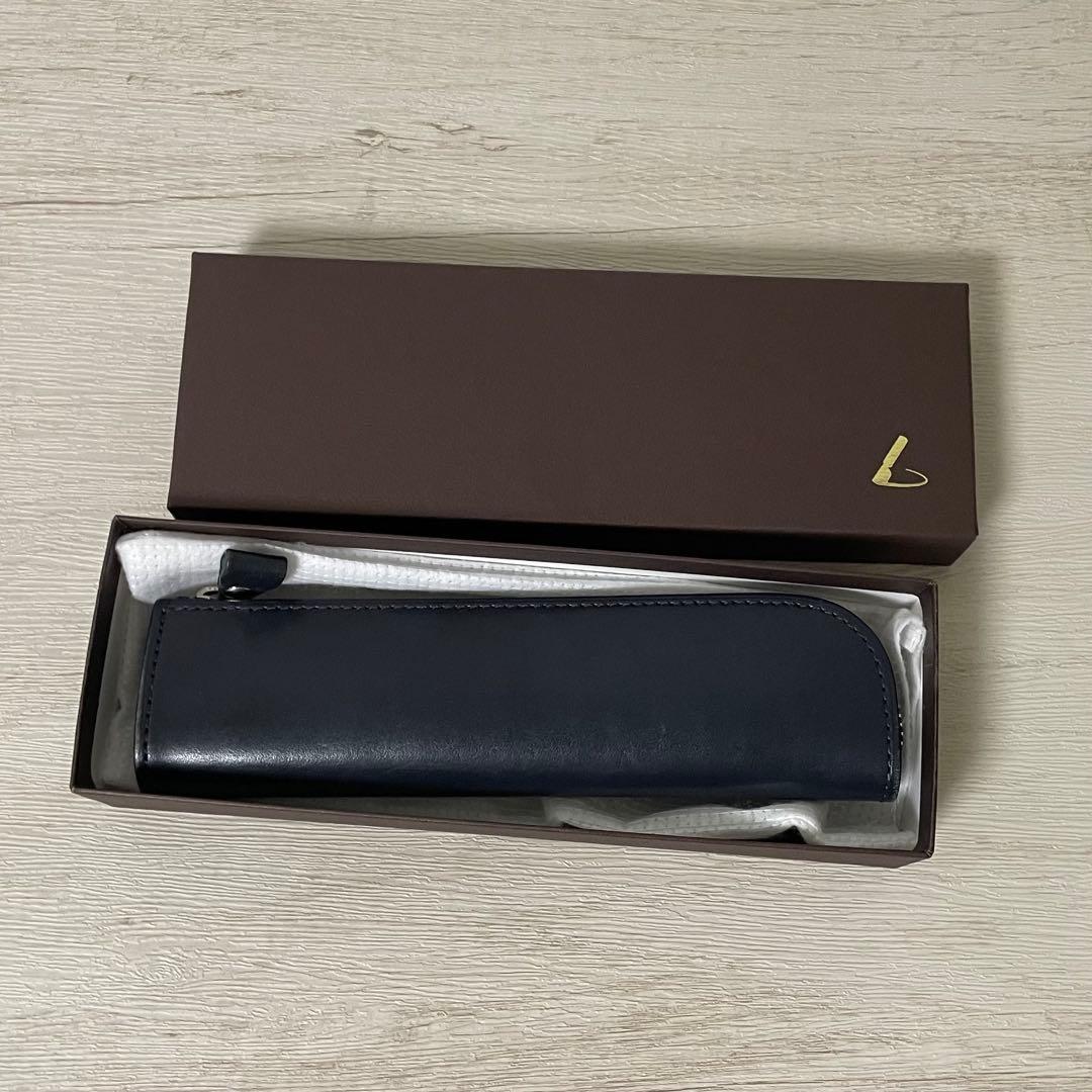 土屋鞄 ペンケース ネイビー
