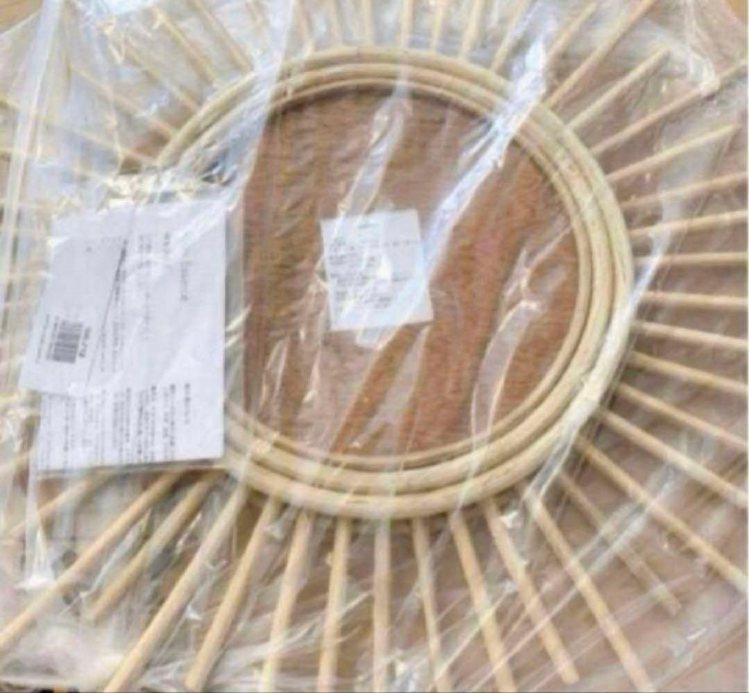 ミラー ナチュラル 直径60cm ラタンミラーお洒落 モダン 壁掛けミラー 南国